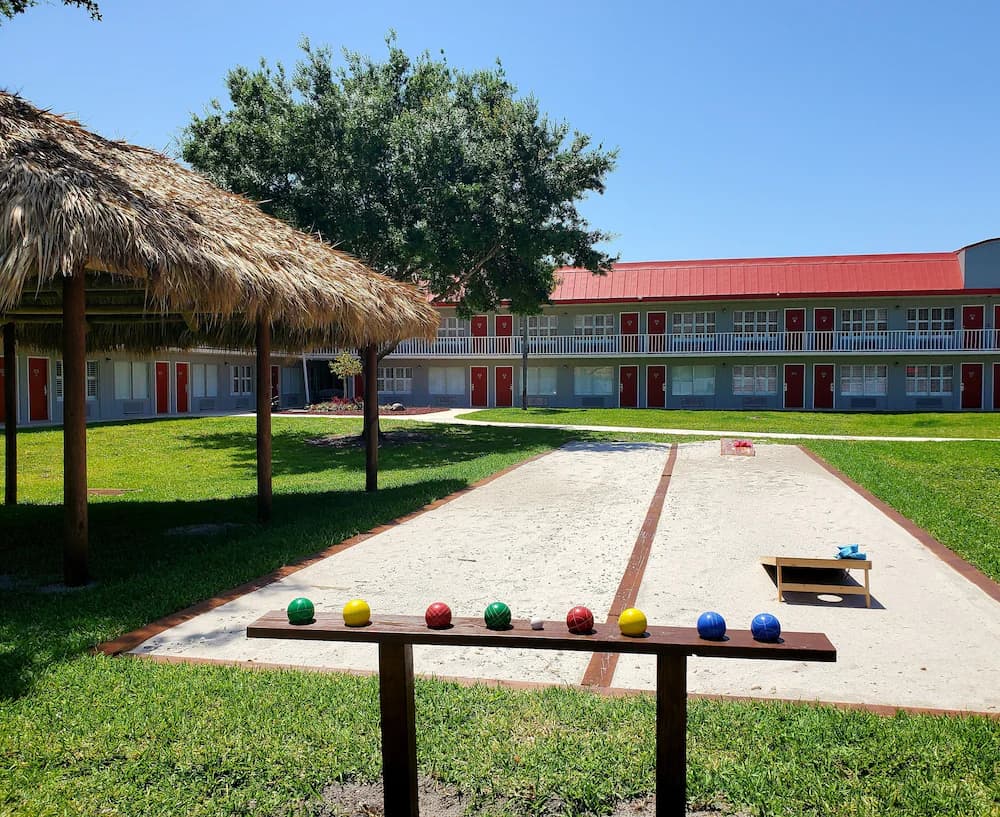 Outdoor banquet area