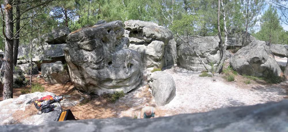Outdoor rock climbing