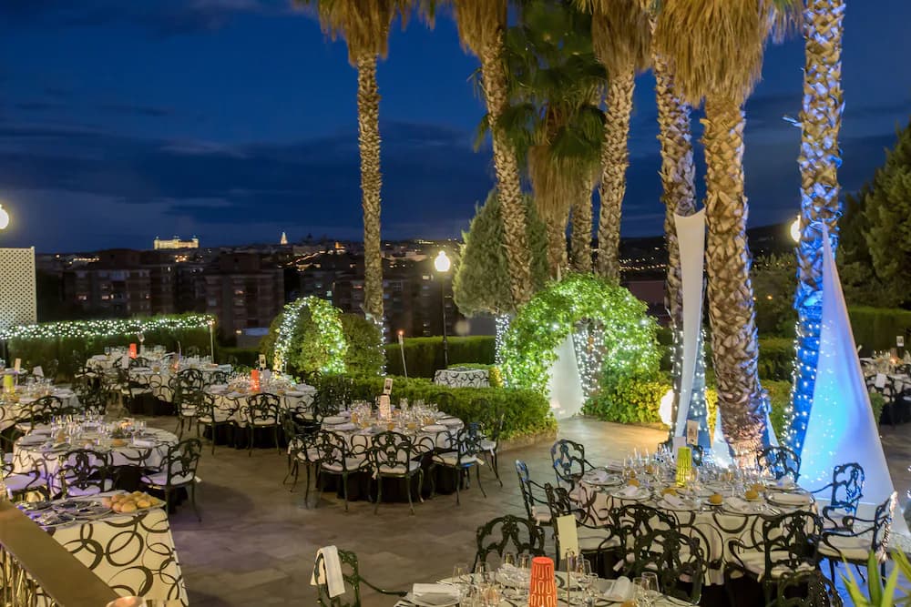 Outdoor wedding area