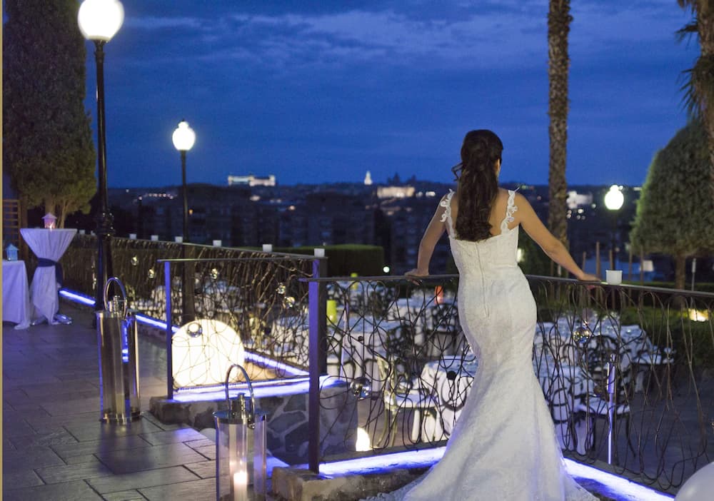 Outdoor wedding area