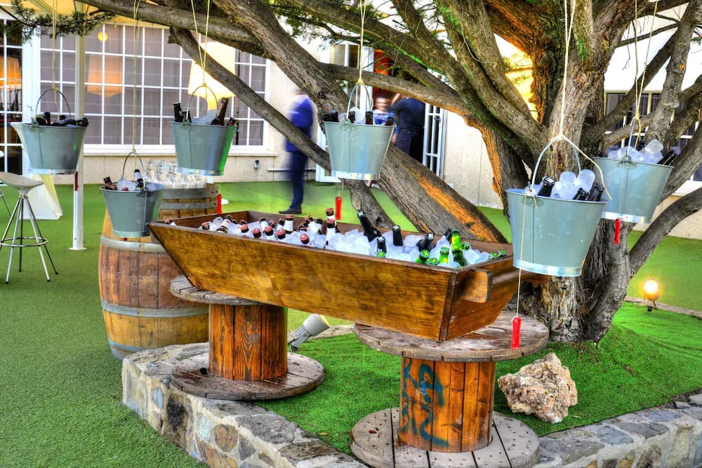 Outdoor wedding area