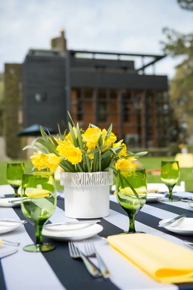 Outdoor wedding area
