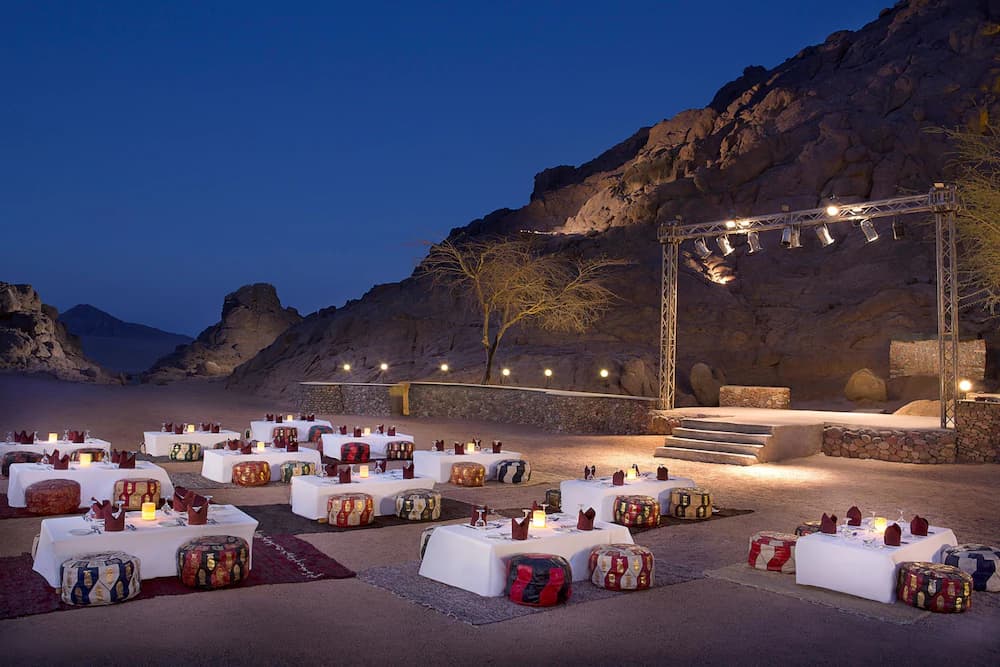 Outdoor banquet area