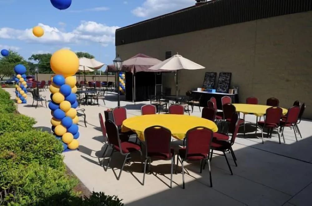 Outdoor banquet area