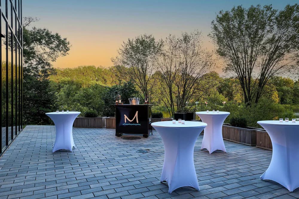 Outdoor banquet area