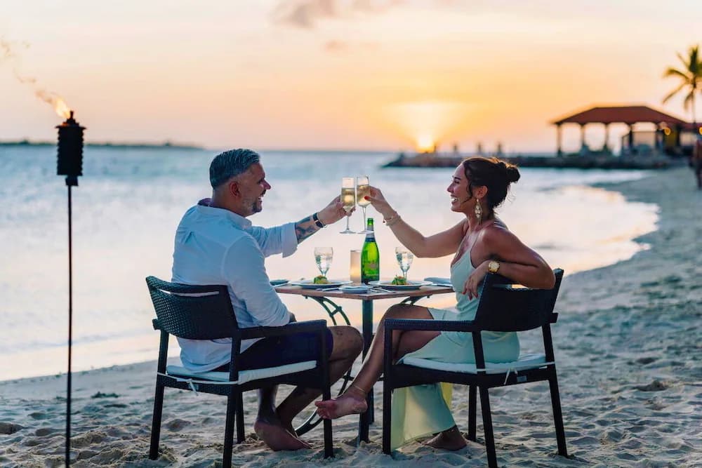 Couples dining