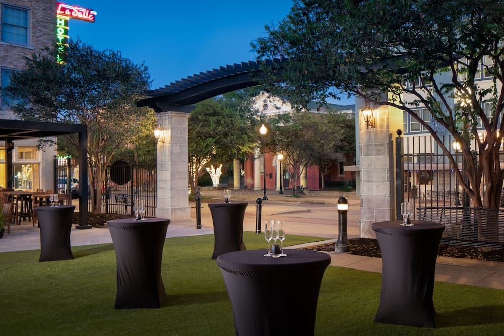 Outdoor wedding area