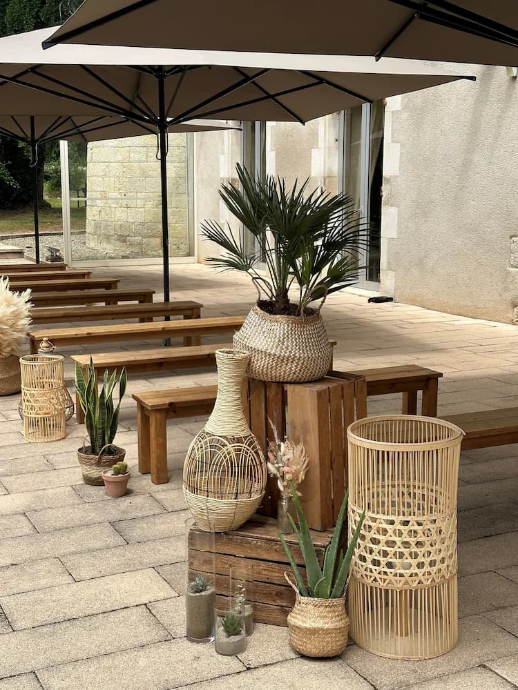 Outdoor wedding area