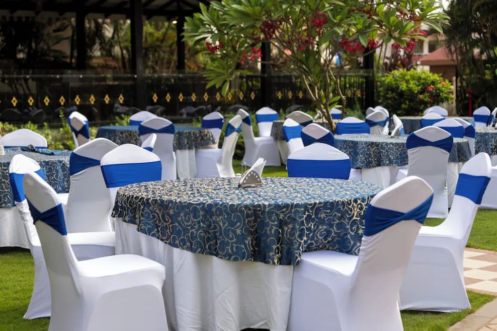 Outdoor banquet area
