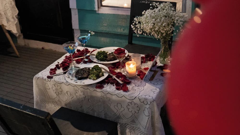 Outdoor wedding area