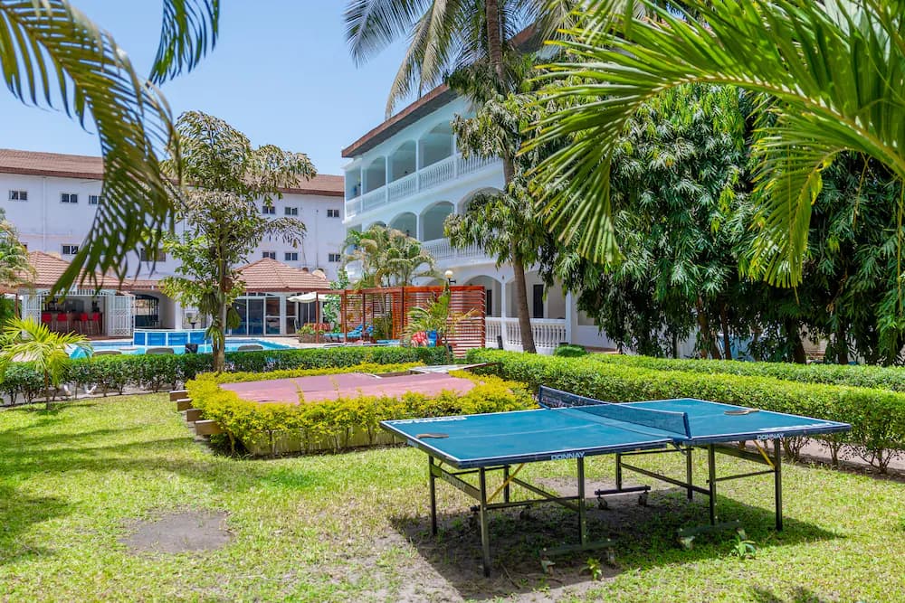 Outdoor banquet area