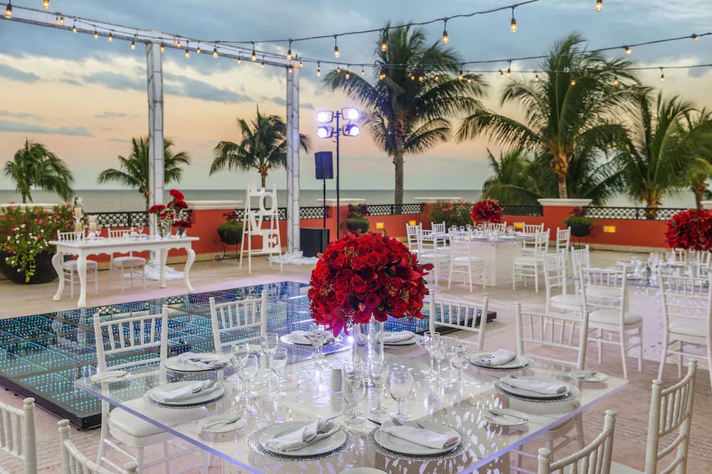Outdoor wedding area