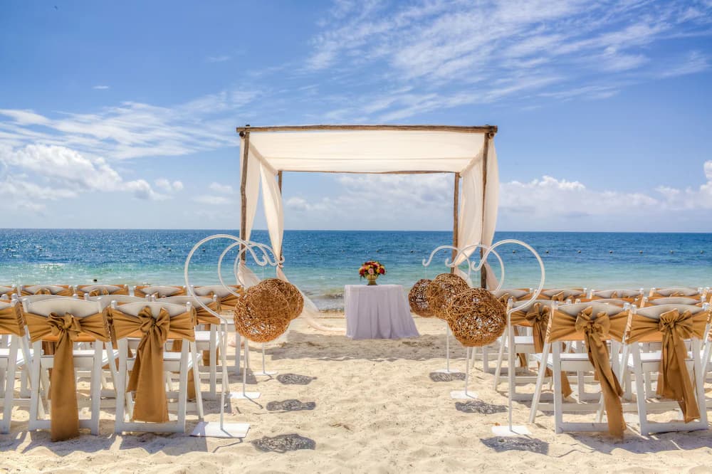 Outdoor wedding area