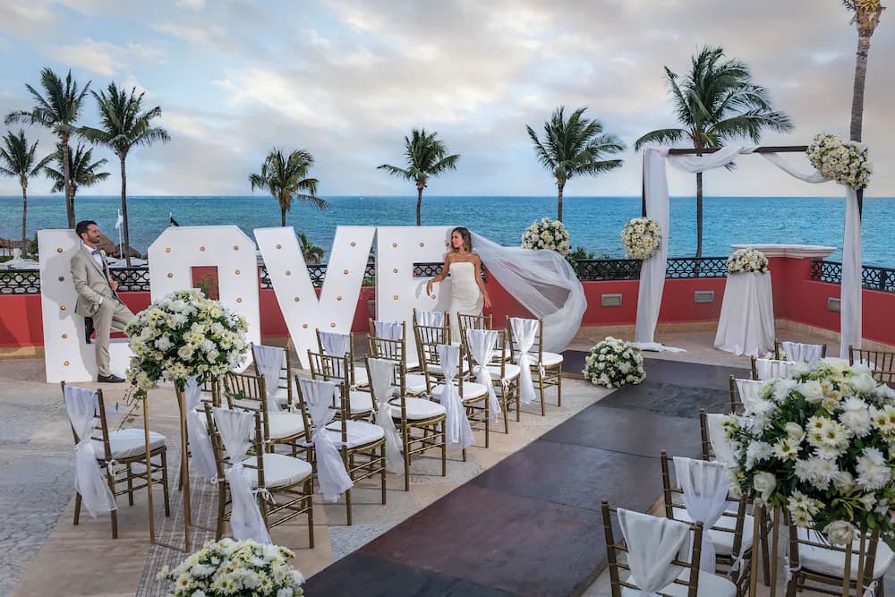 Outdoor wedding area