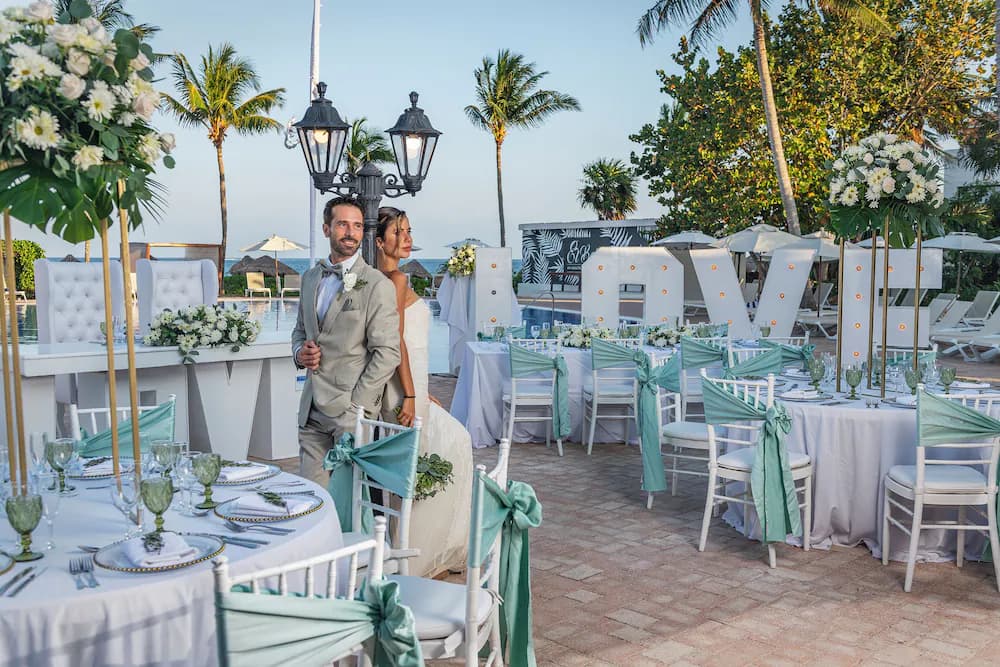 Outdoor wedding area