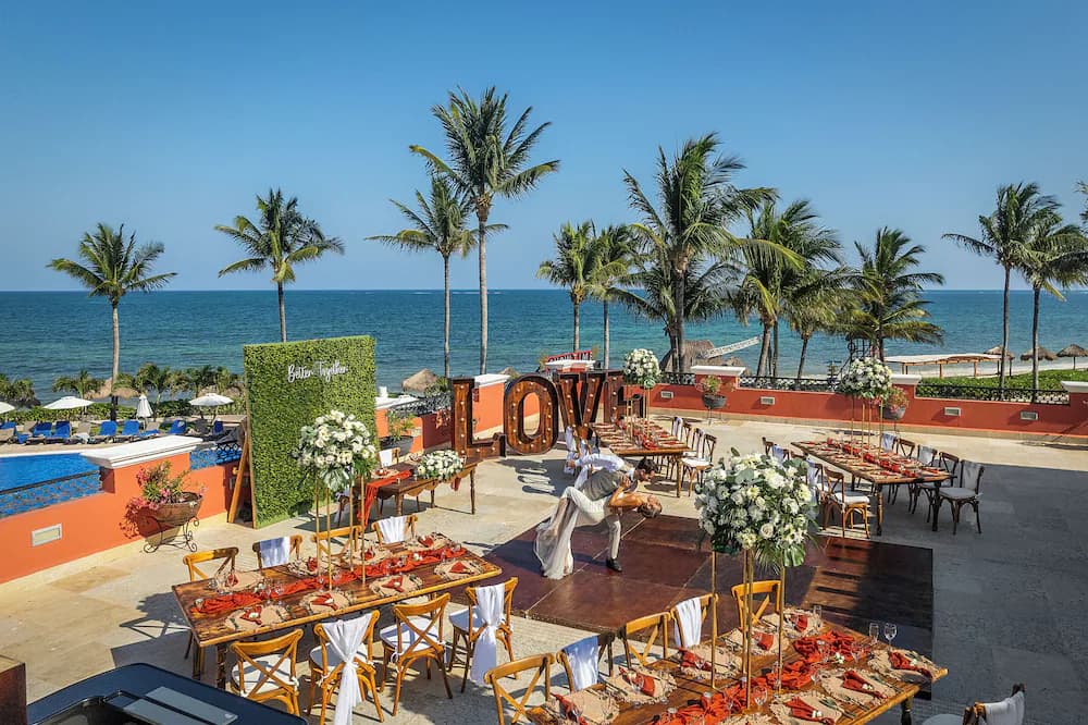 Outdoor wedding area