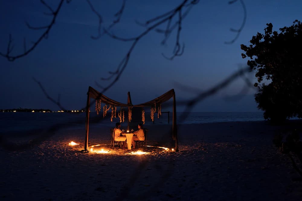 Outdoor wedding area