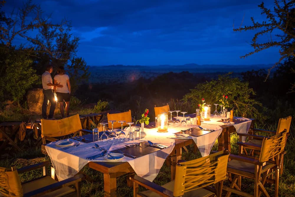 Couples dining