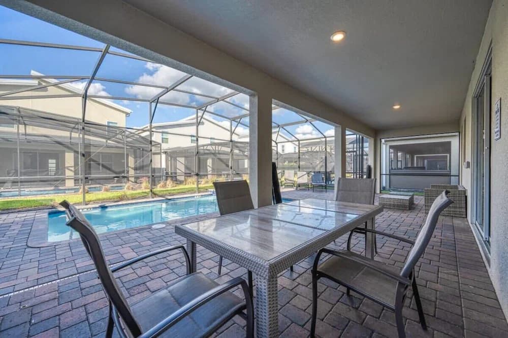 Outdoor banquet area