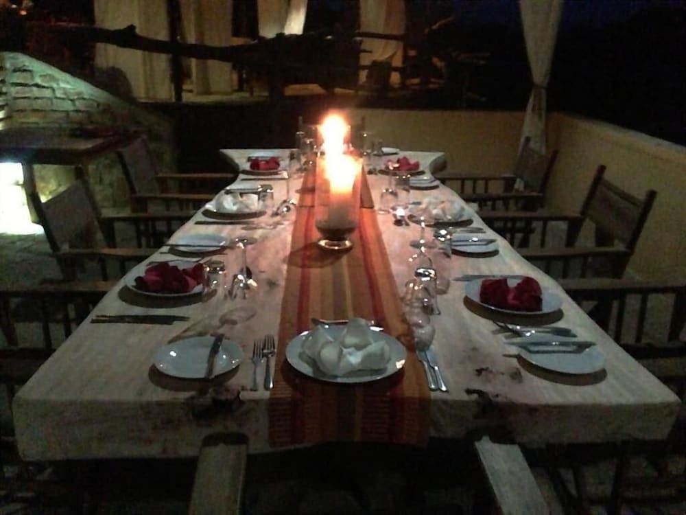 Outdoor banquet area