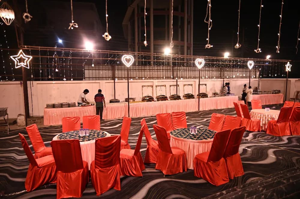 Outdoor banquet area