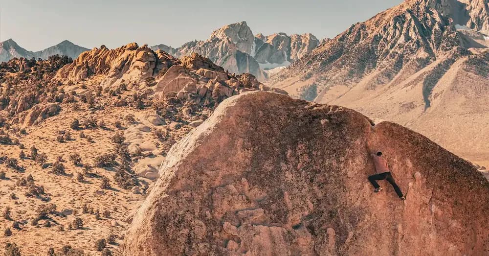Outdoor rock climbing