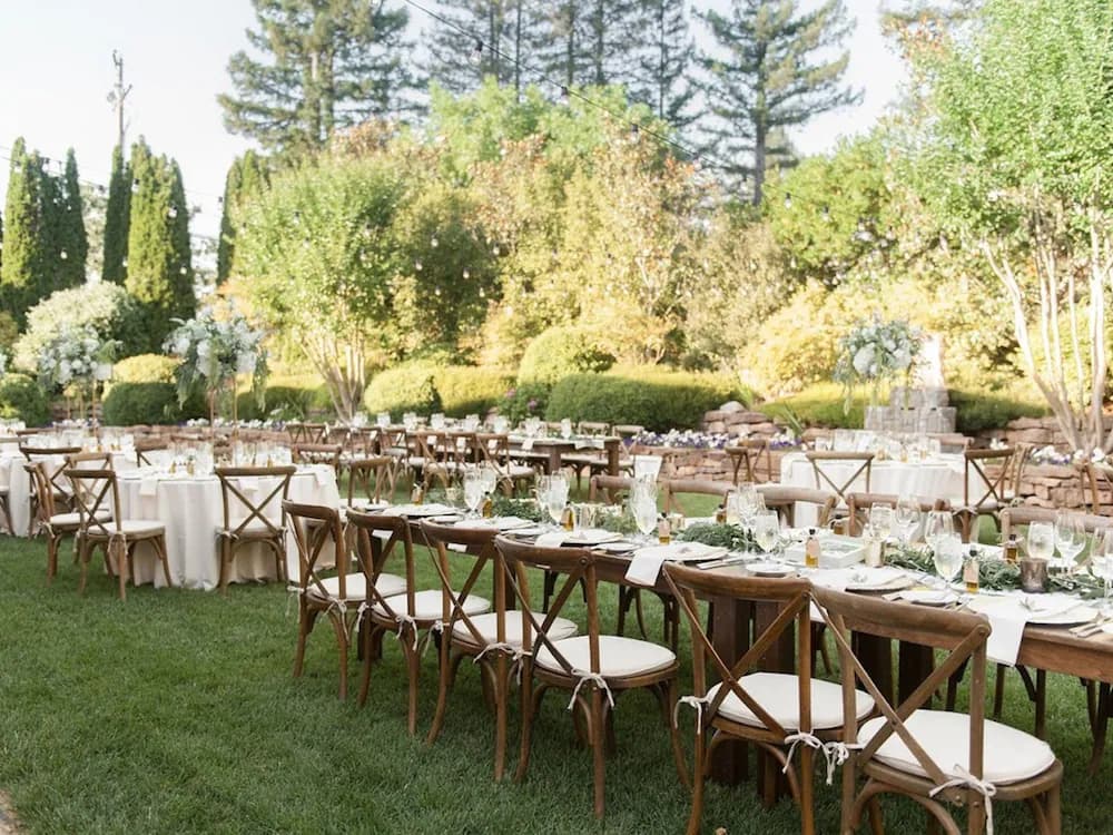 Outdoor banquet area