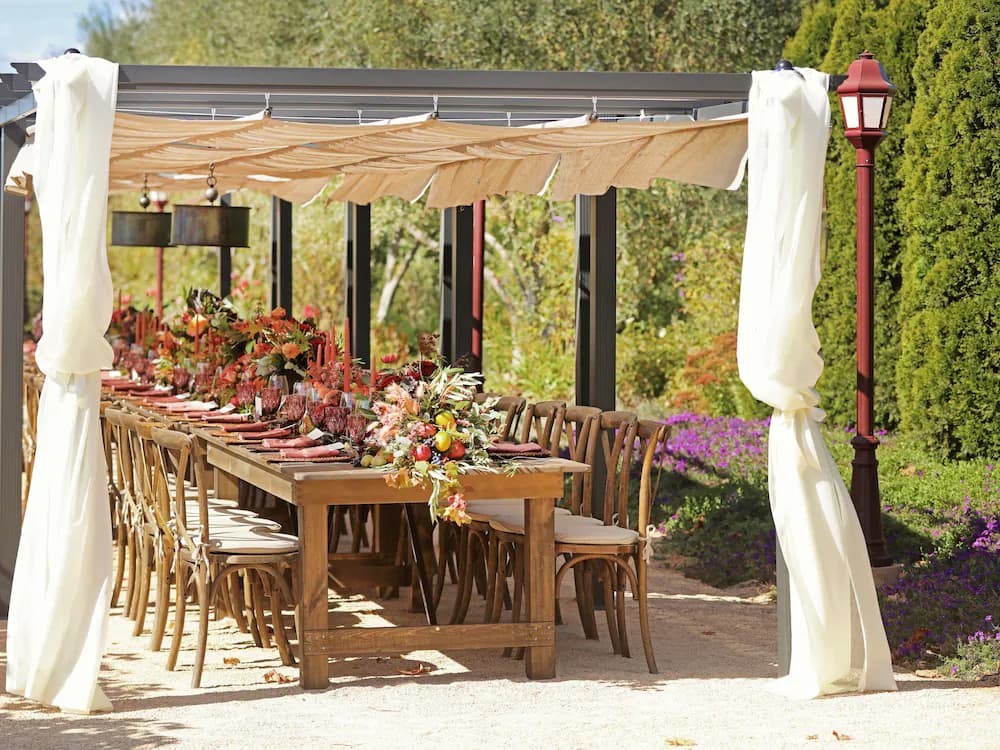 Outdoor wedding area