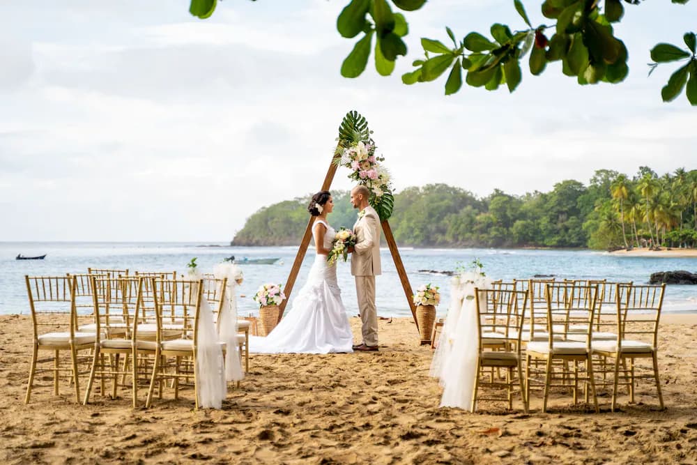Outdoor wedding area