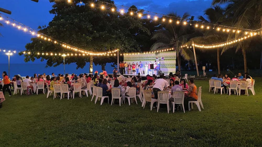 Outdoor wedding area