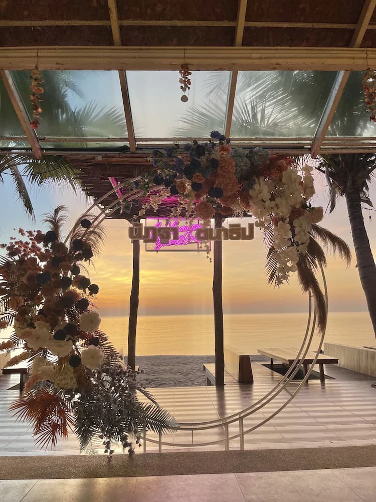 Outdoor wedding area