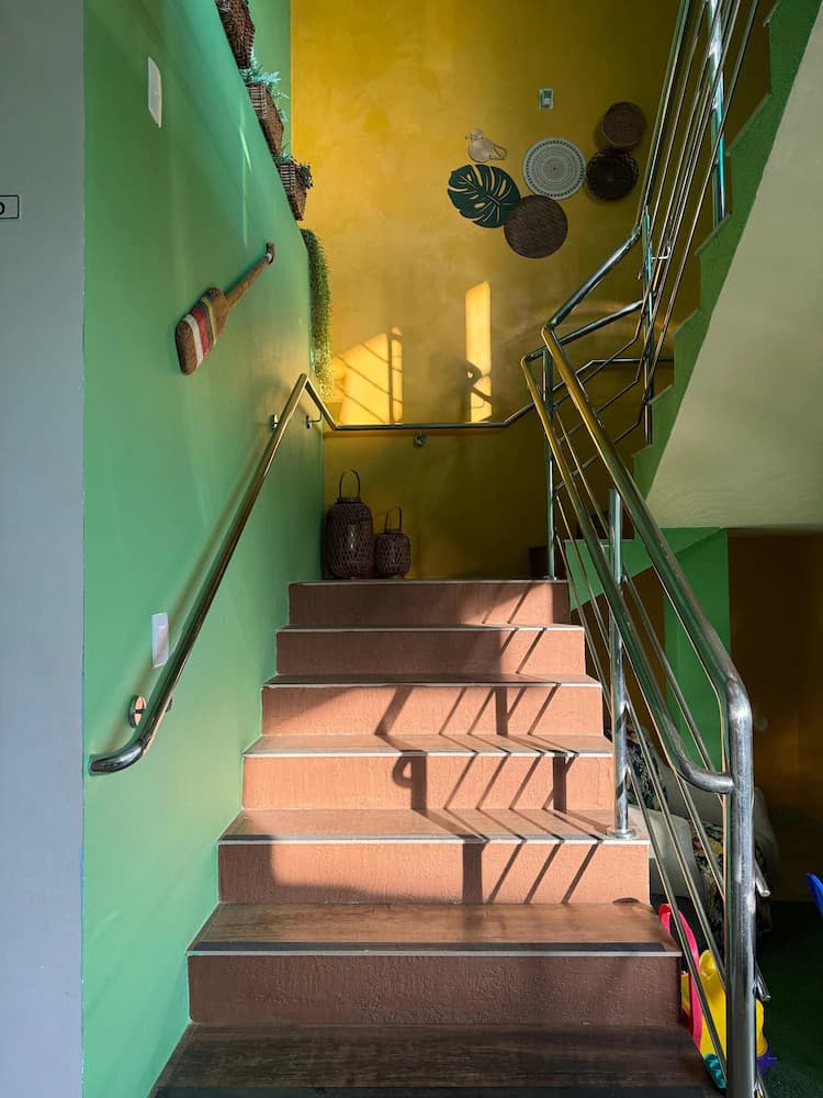 Handrails in stairways