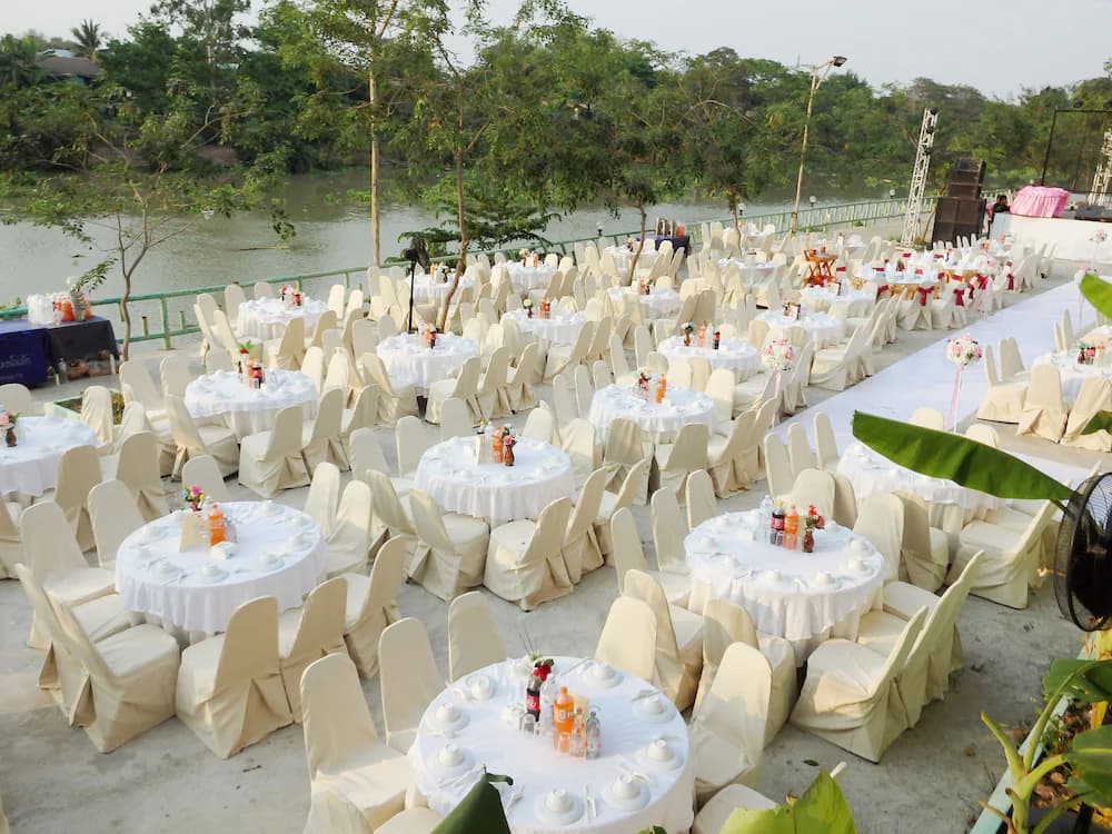 Outdoor wedding area