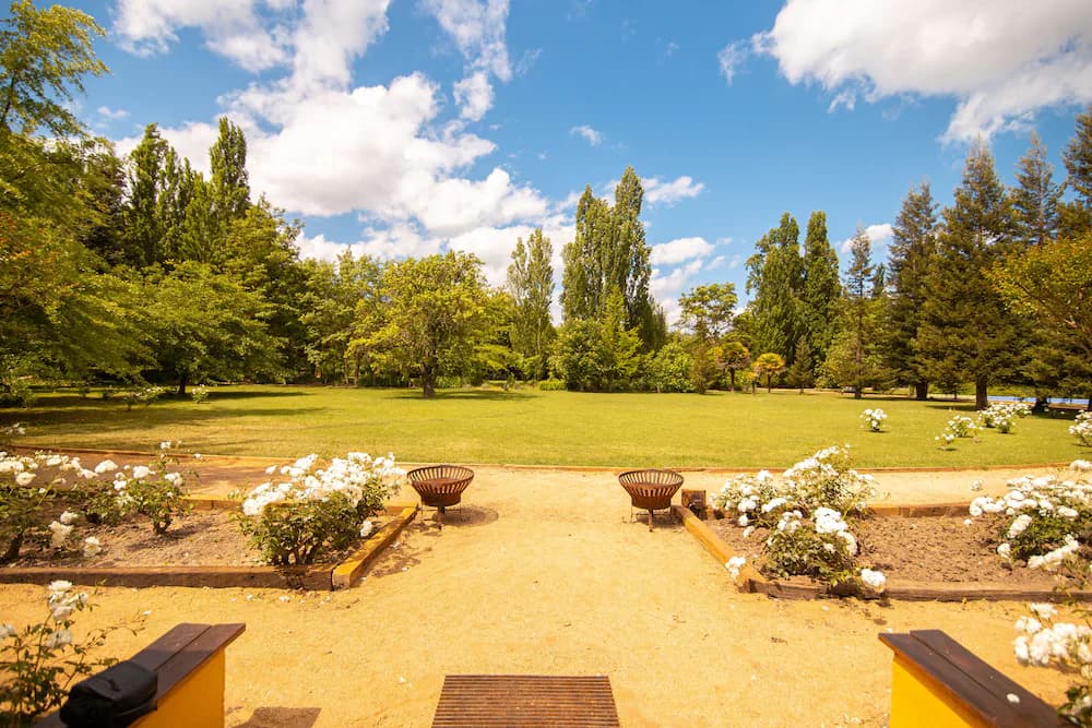 Outdoor banquet area