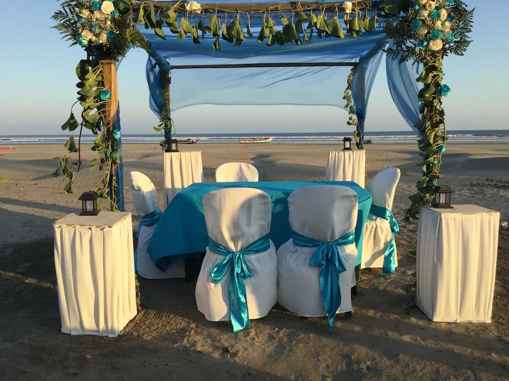 Outdoor wedding area