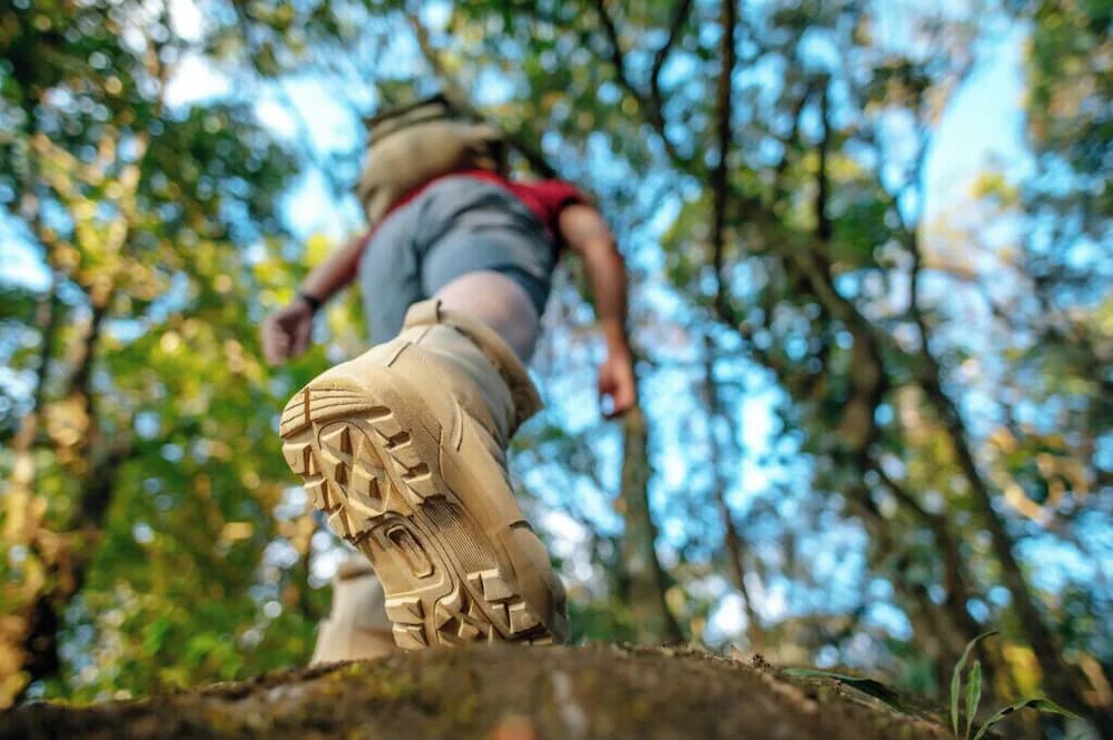 Outdoor rock climbing