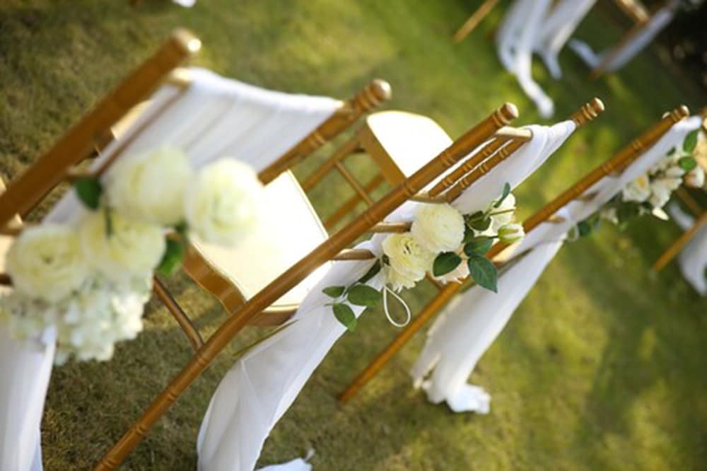Outdoor wedding area
