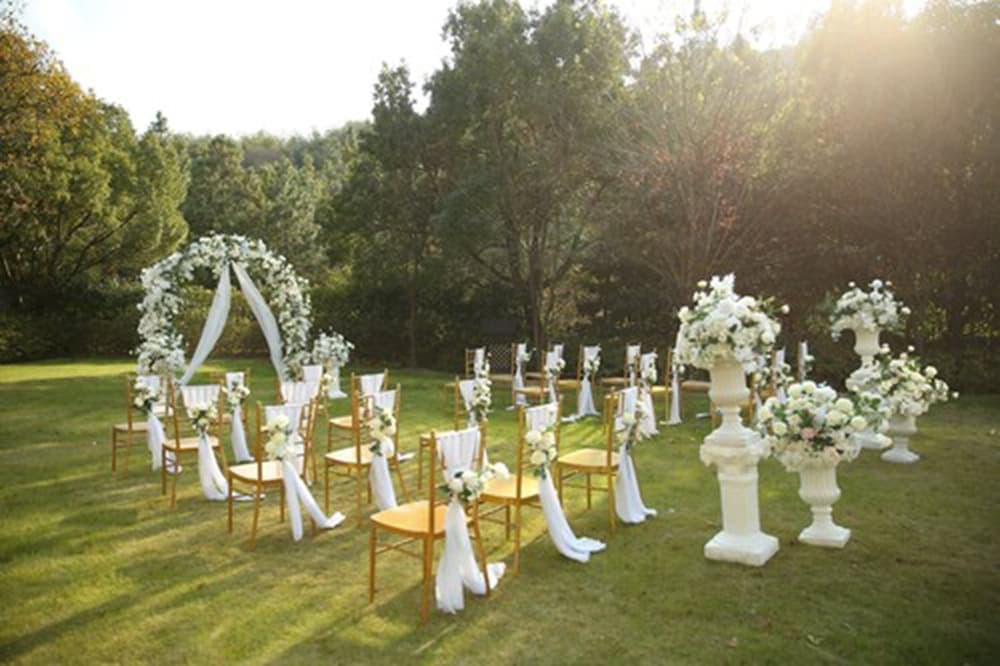 Outdoor wedding area