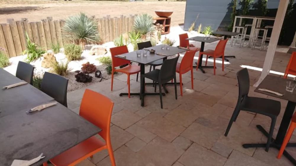 Outdoor banquet area