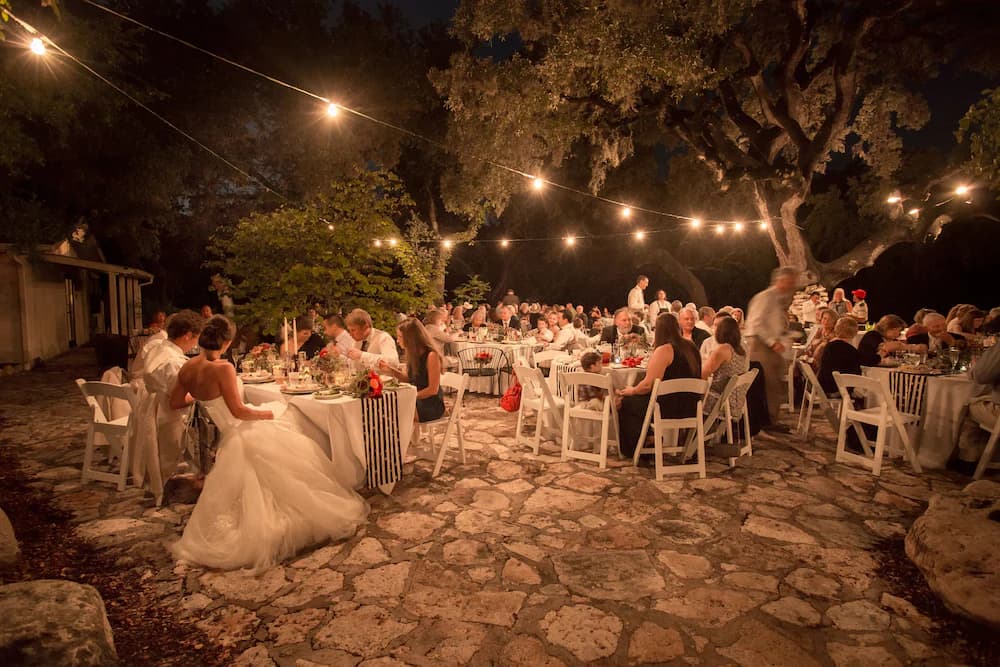 Outdoor wedding area