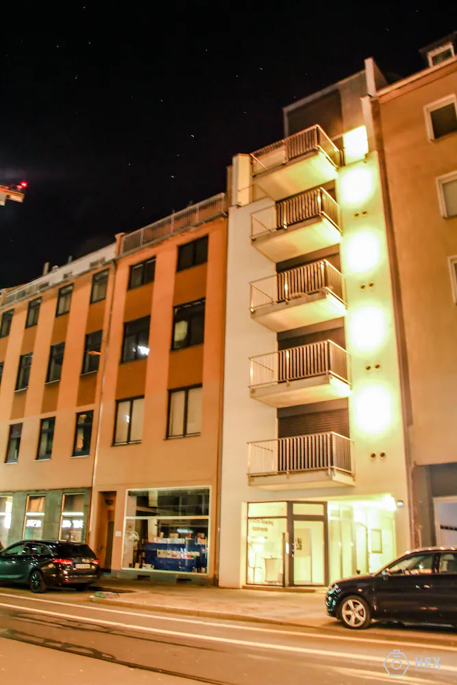 Front of property - evening/night