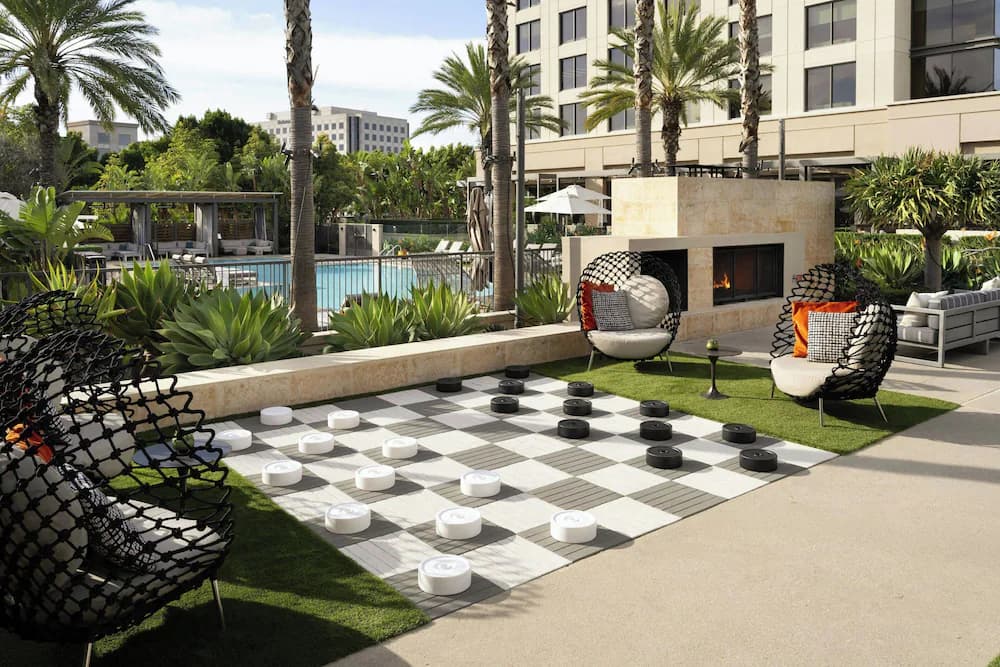 Outdoor banquet area