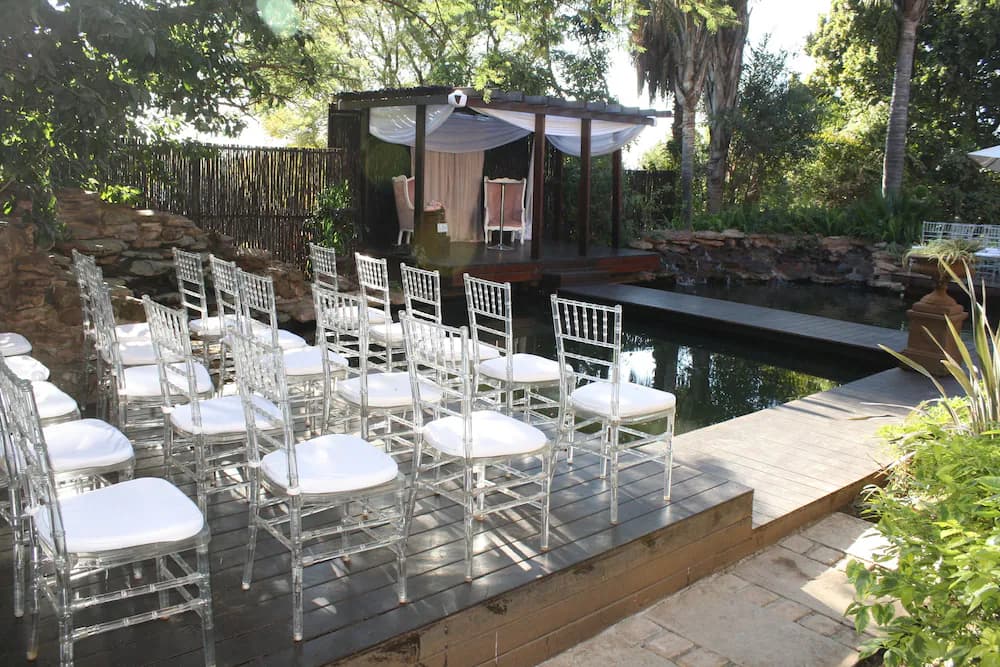 Outdoor wedding area