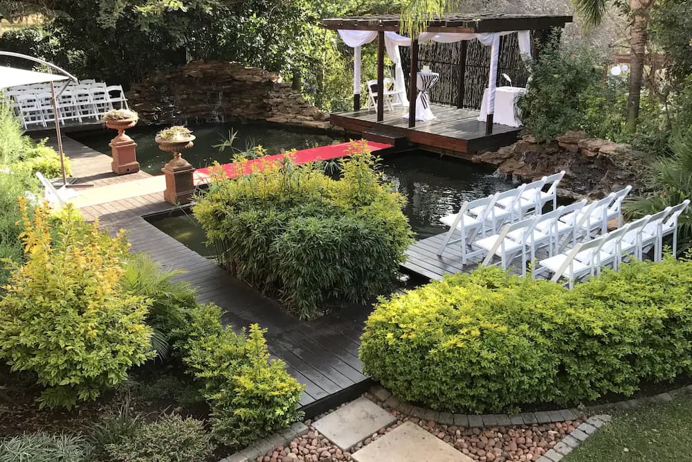 Outdoor wedding area