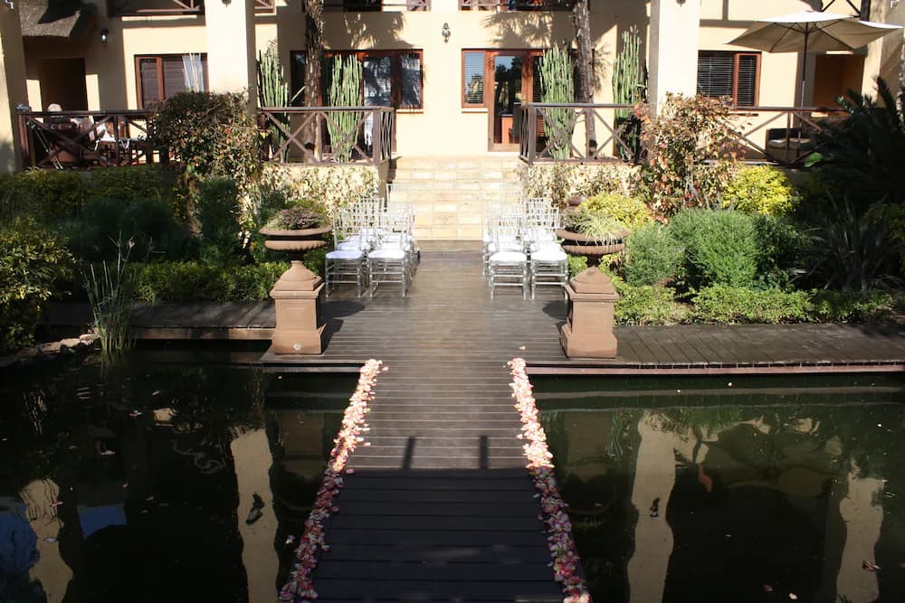 Outdoor wedding area