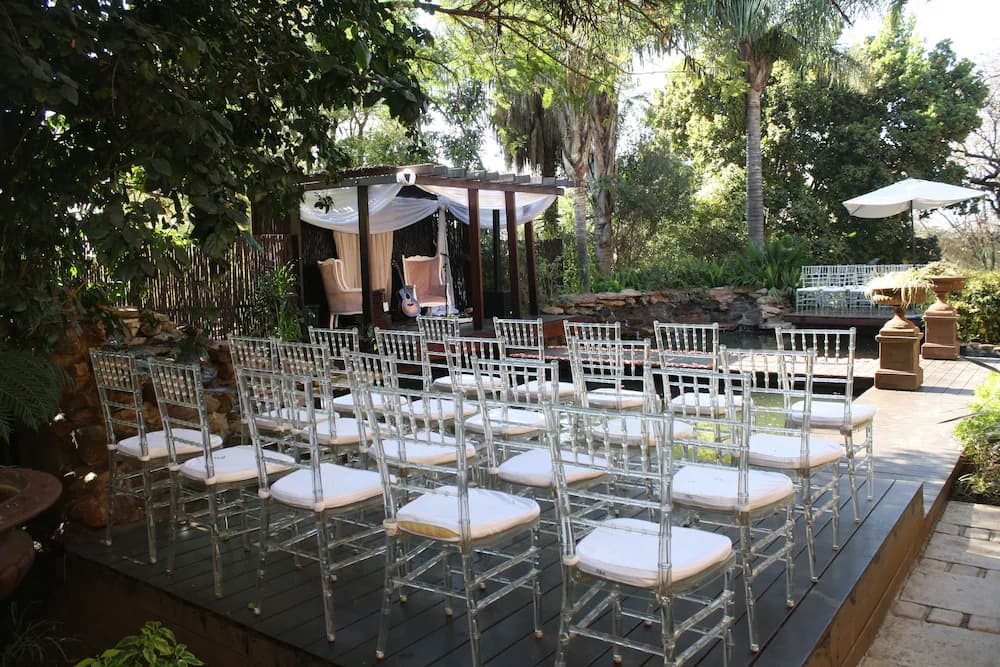 Outdoor wedding area