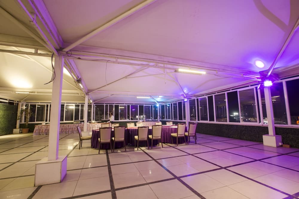 Outdoor banquet area