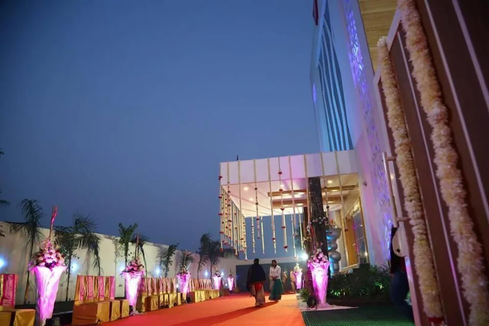 Outdoor banquet area