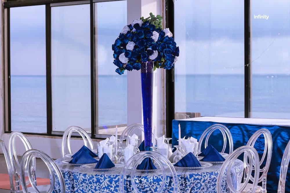 Outdoor wedding area