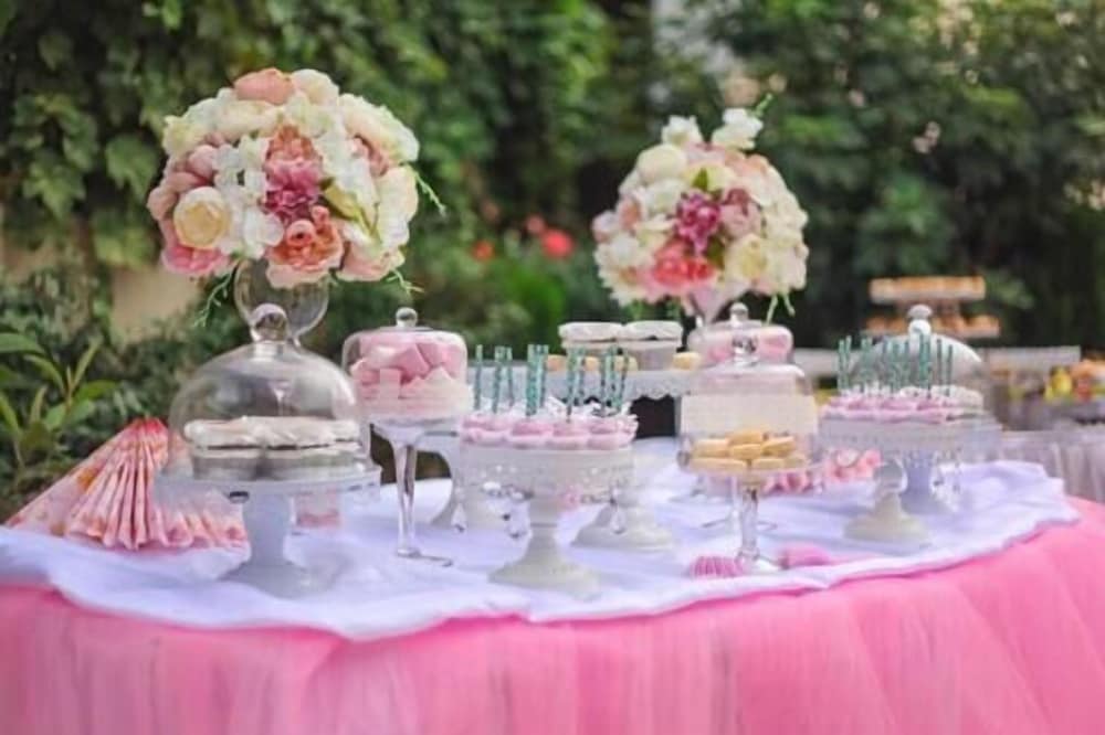 Outdoor banquet area